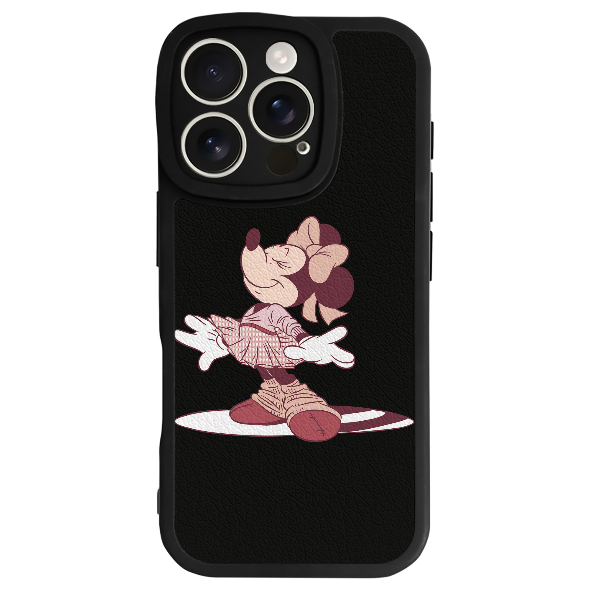 （画像用） ミッキーマウス Mickey Mouse 【iPhone 16シリーズ対応】シリコンスマホケース（レザー調） 材質：シリコン
